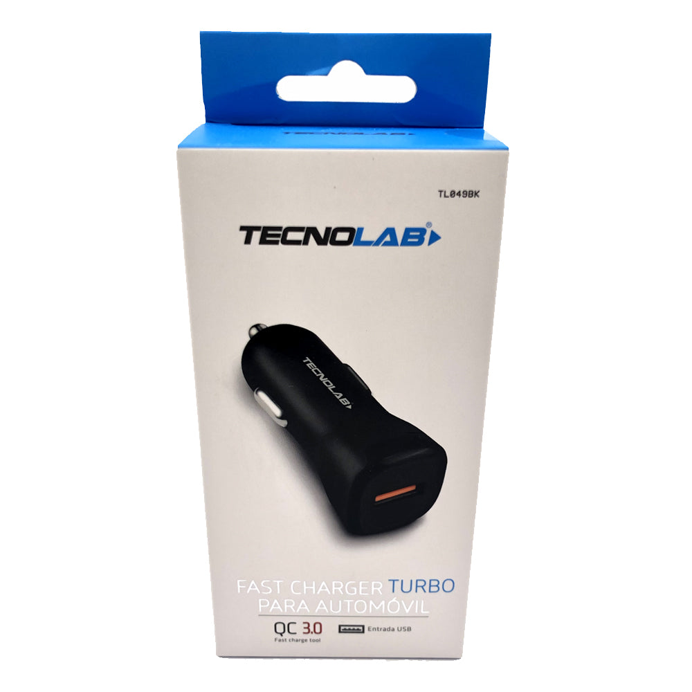 Cargador USB Carga Rápida 3.0 + Cable Micro USB Tecnolab® Negro