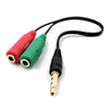 ADAPTADOR AUDIO 3.5 MM MACHO A 2 HEMBRAS 3.5 MM