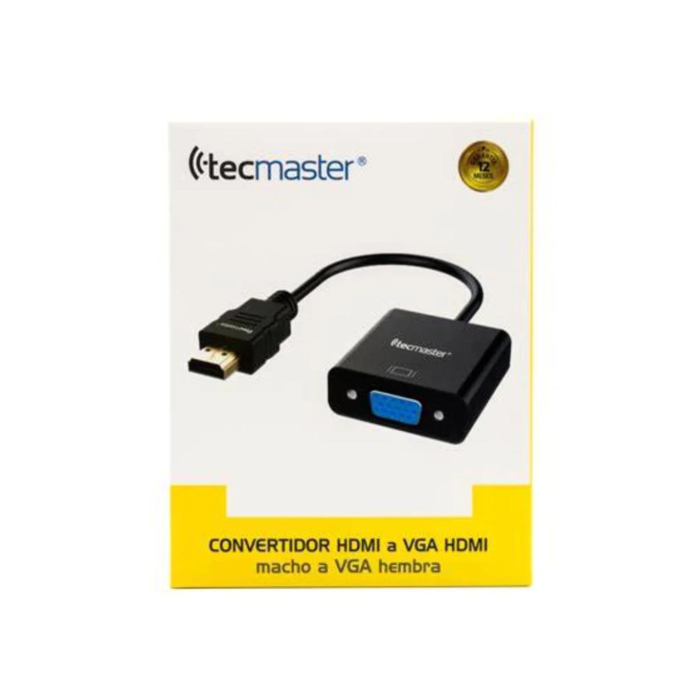 CONVERTIDOR HDMI MACHO A VGA HEMBRA TECMASTER TM-100522