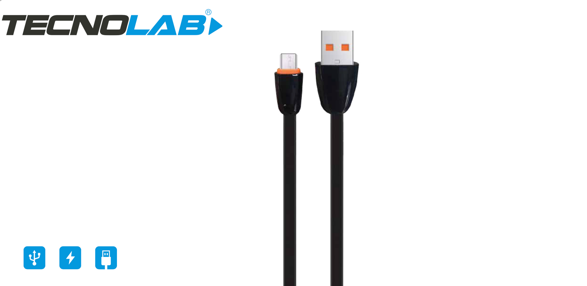 CABLE TECNOLAB USB A MICRO USB 2.0 1 METRO TL313 NEGRO