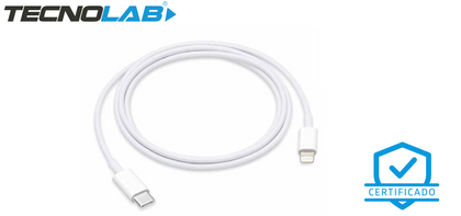 CABLE TECNOLAB USB A LIGHTNING CERTIFICADO TL308W BLANCO