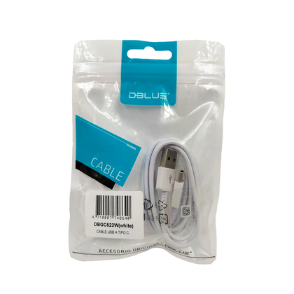 CABLE DBLUE USB A TIPO C DBGC523W BLANCO