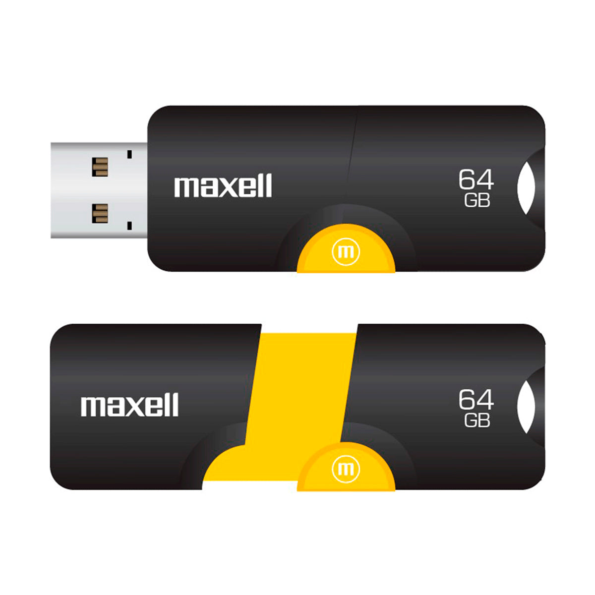 PENDRIVE MAXELL USB FLIX 64 GB NEGRO/AMARILLO 347493