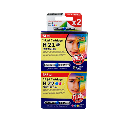 PACK TINTA H21/22 PACIFIC COLOR PCHN21PACK BUYCHILE