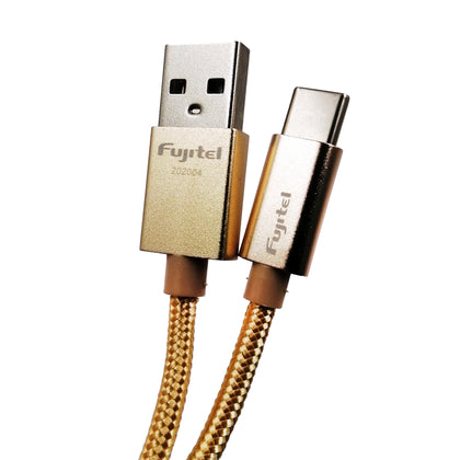 CABLE FUJITEL TIPO C 2.1A USBTYPEC03G GOLD